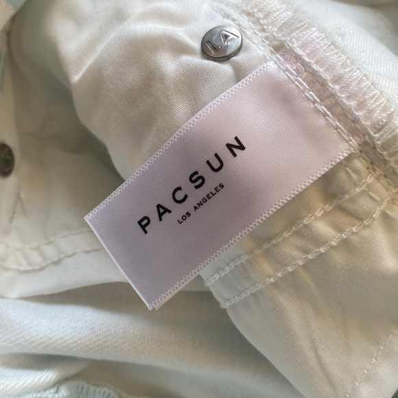 Pacsun Blue and White Stripe Denim Mini Skirt Size 26 - Picture 8 of 9